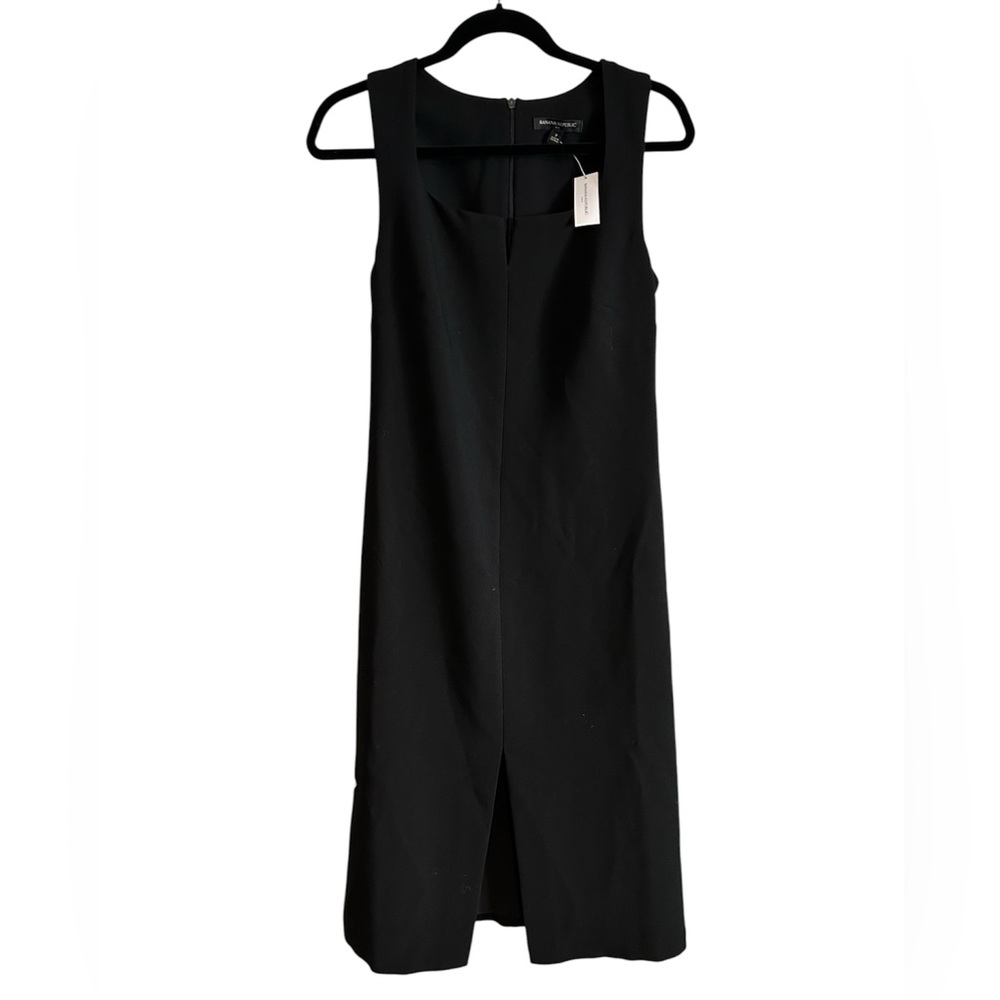 Banana Republic Black Sleeveless Sheath Dress with Front Slit Size 2 New